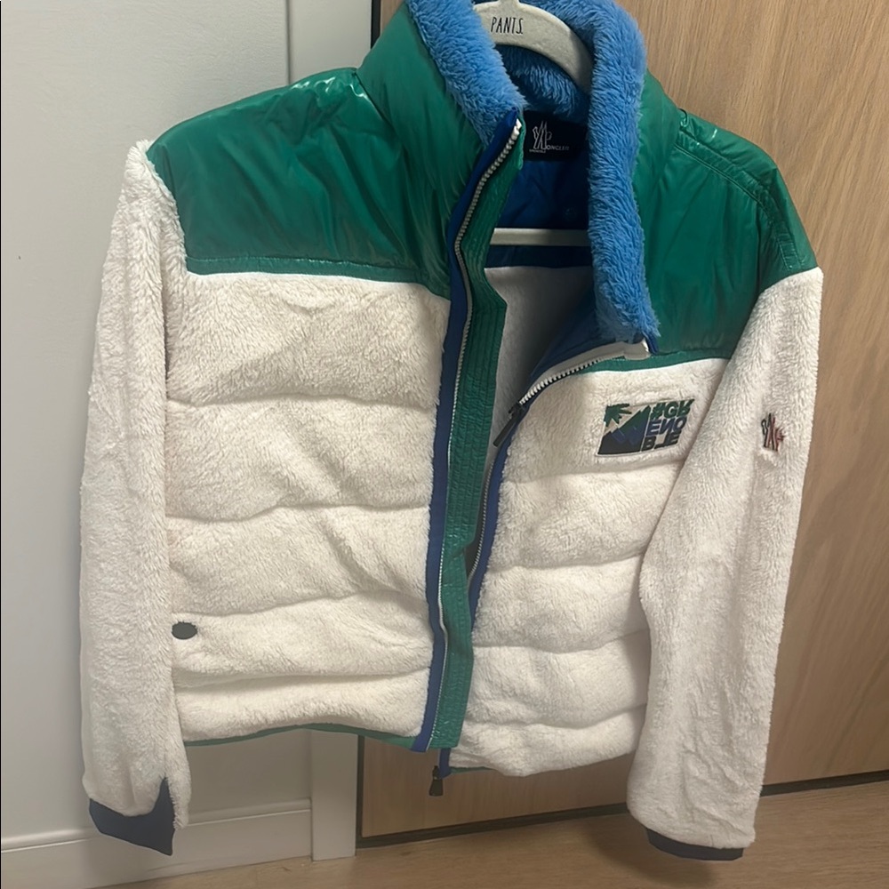 Mens Green and White Jacket